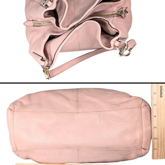 SOLD Coach Pink Pebbled Leather Madison Phoebe Hobo Shoulder Bag F35723 READ - Picture 5 of 12